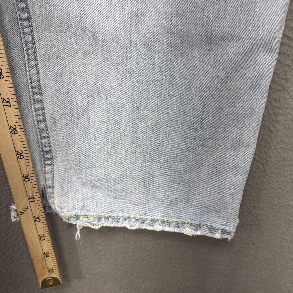 American Eagle‎ Jeans Mens Sz 34x34 (33x32) Low Loose Distressed Thrashed Grunge - Picture 4 of 13